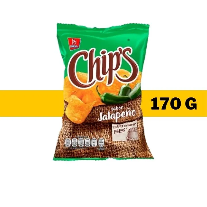 BOT BARCEL CHIPS JALAPEÑO 170 G