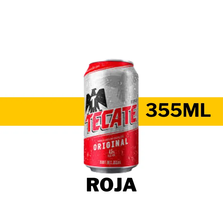 CERVEZA TECATE ROJA 355 ML - LATA