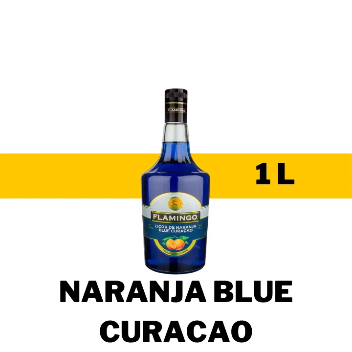 LICOR FLAMINGO NARANJA BLUE CURACAO 1 L