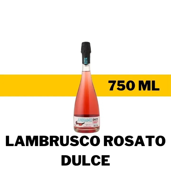 V.R.I. ANDIAMO UNICO LAMBRUSCO ROSATO DULCE 750 ML