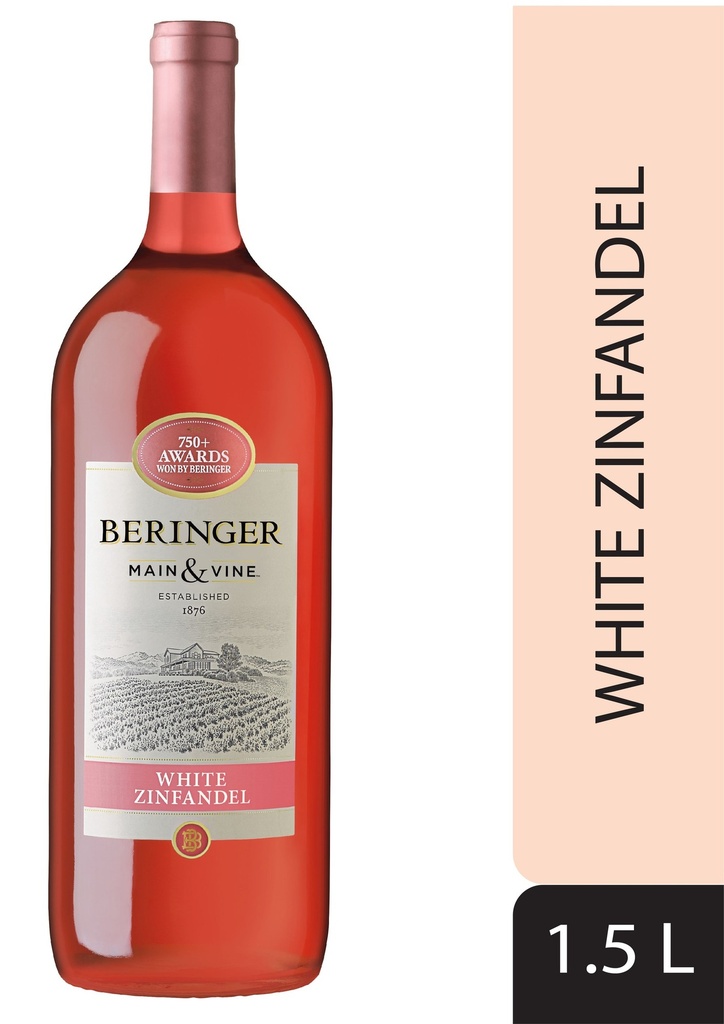 V.R.U. BERINGER WHITE ZINFANDEL 1.5 L