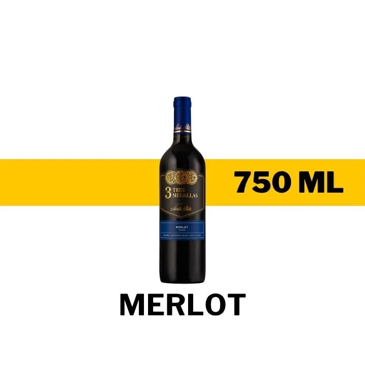 V.T.C. 3 TRES MEDALLAS MERLOT 750 ML