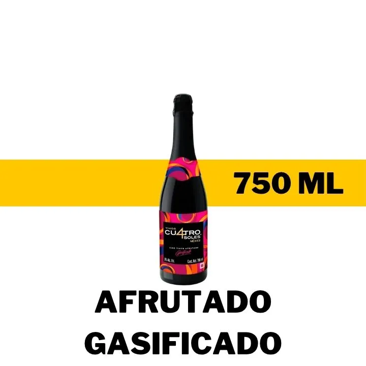 V.T.M. CUATRO SOLES AFRUTADO GASIFICADO 750ML