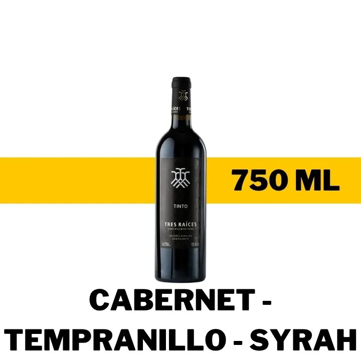 V.T.M. TRES RAÍCES CABERNET - TEMPRANILLO - SYRAH 750 ML