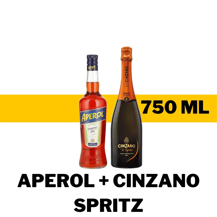 PAQ LICOR APEROL 750 ML + CINZANO SPRITZ 750 ML