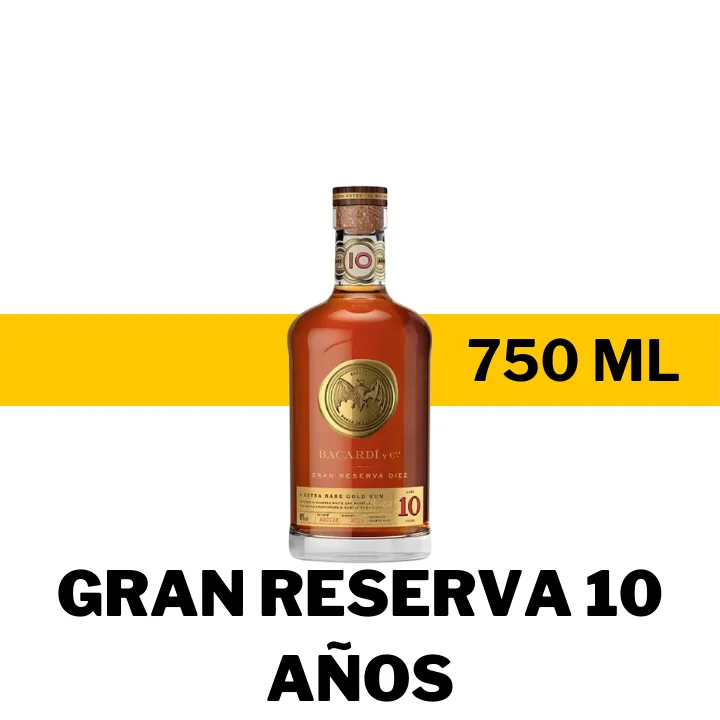 RON BACARDI GRAN RESERVA 10 AÑOS 750 ML