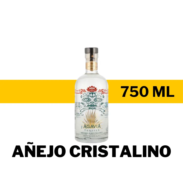 TEQUILA AGAVIA AÑEJO CRISTALINO 750 ML