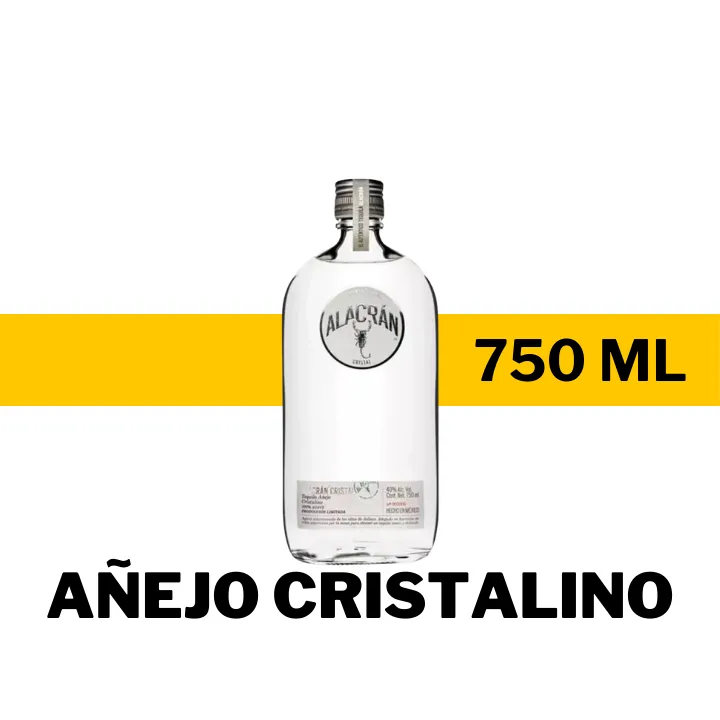 TEQUILA ALACRAN AÑEJO CRISTALINO 750 ML
