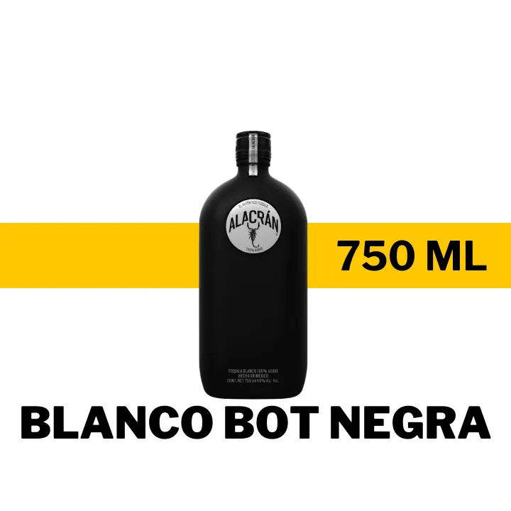 TEQUILA ALACRAN BLANCO BOT NEGRA 750 ML