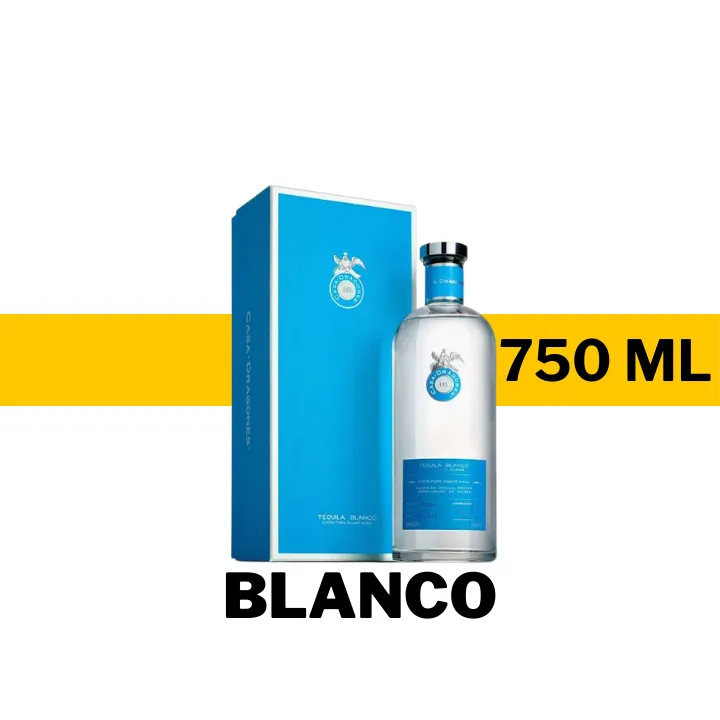 TEQUILA CASA DRAGONES BLANCO 750 ML