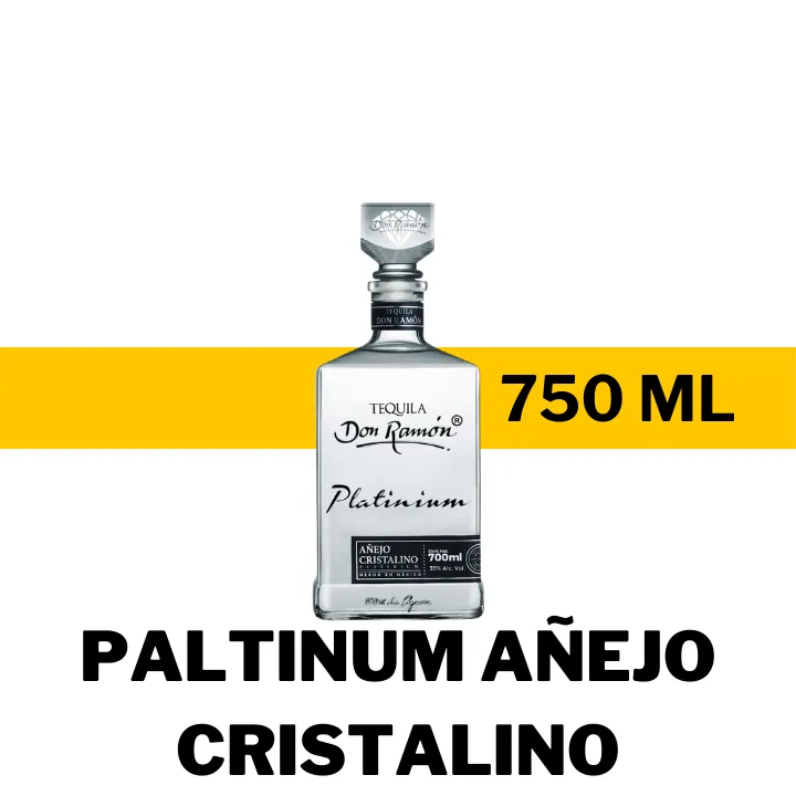 TEQUILA DON RAMON PLATINUM AÑEJO CRISTALINO 750 ML