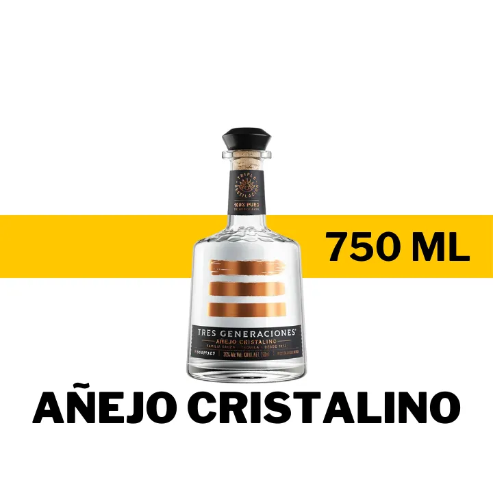 TEQUILA TRES GENERACIONES AÑEJO CRISTALINO 750 ML