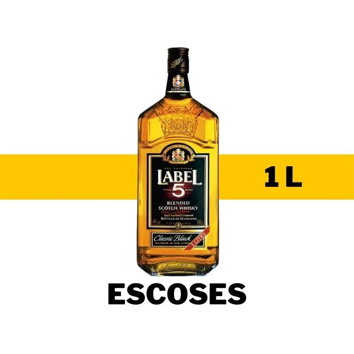 WHISKY LABEL 5 ESCOSES 1 L