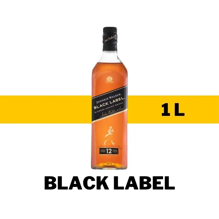 WHISKY JOHNNIE WALKER BLACK LABEL 1 L