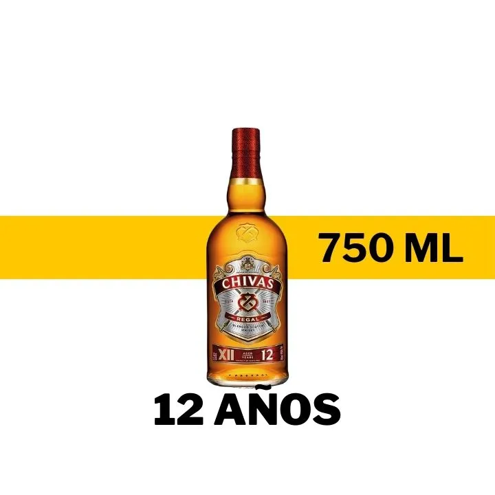 WHISKY CHIVAS REGAL 12 AÑOS 750 ML