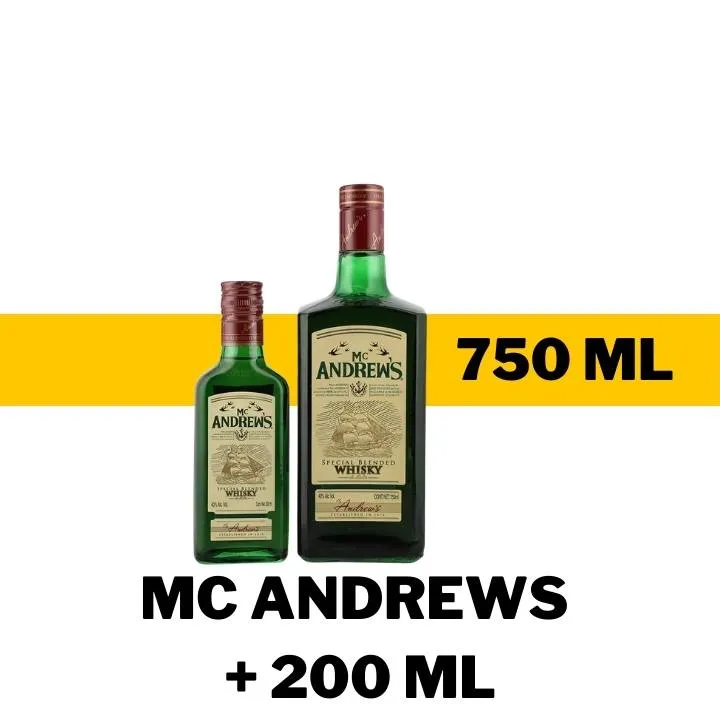 WHISKY MC ANDREWS 750 ML + 200 ML