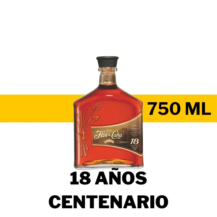 RON FLOR DE CAÑA 18 AÑOS CENTENARIO 750 ML