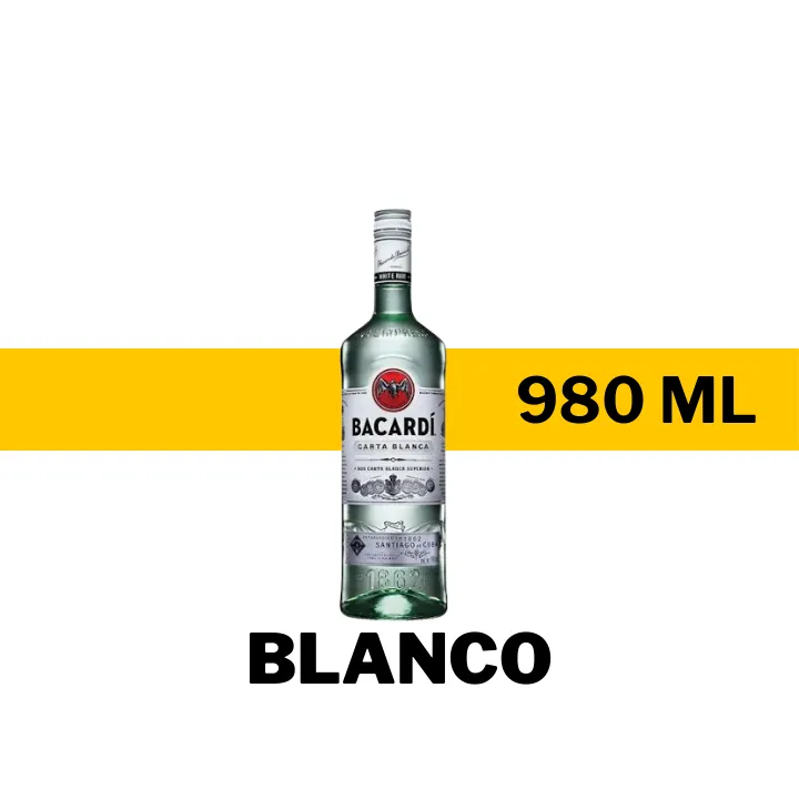 RON BACARDI BLANCO 980 ML