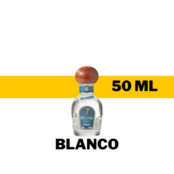 MINI TEQUILA 7 LEGUAS BLANCO 50 ML