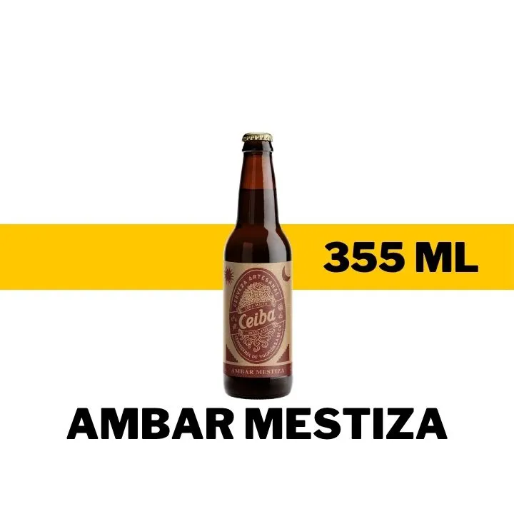 CERVEZA ART CEIBA AMBAR MESTIZA 355 ML