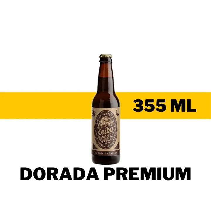 CERVEZA ART CEIBA DORADA PREMIUM 355 ML