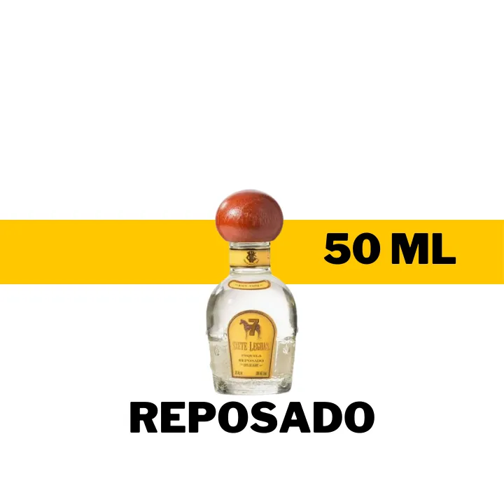 MINI TEQUILA 7 LEGUAS REPOSADO 50 ML