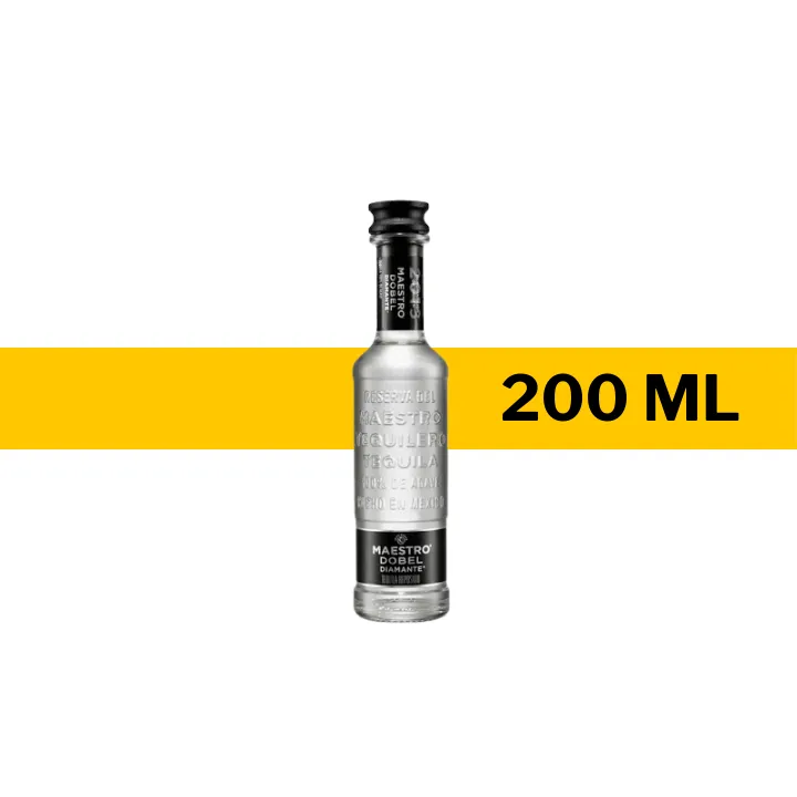 MINI TEQUILA MAESTRO DOBEL DIAMANTE CRISTALINO 200 ML