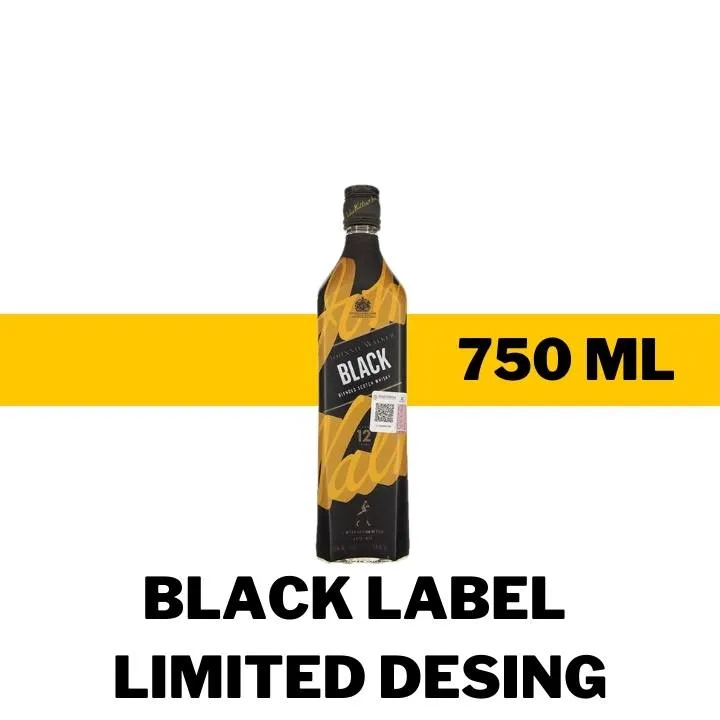WHISKY JOHNNIE WALKER BLACK LABEL 750ML LIMITED DESIGN