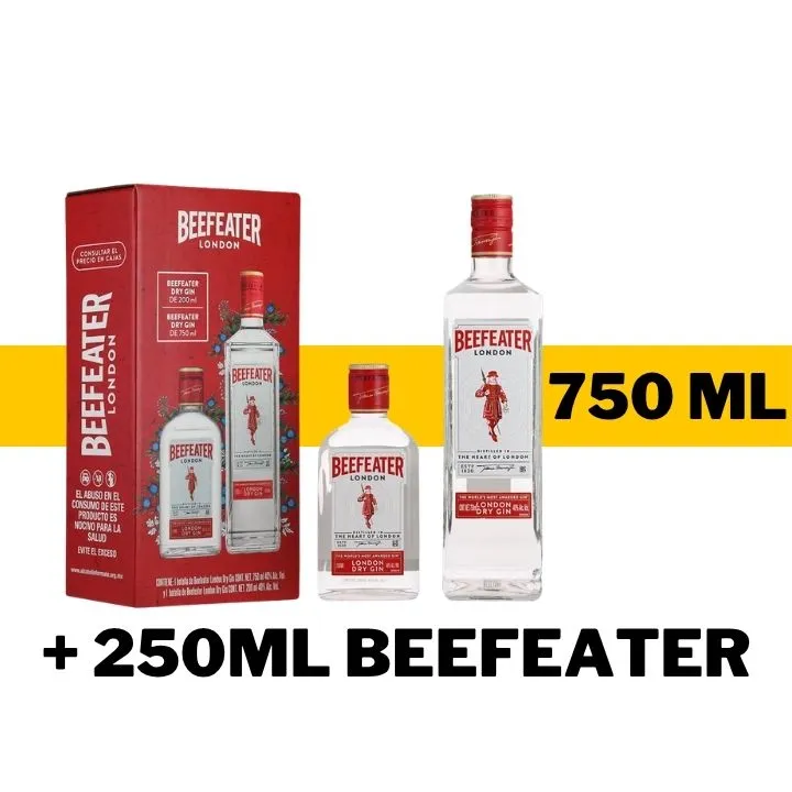 PAQ GINEBRA BEEFEATER 750 ML + 250 ML