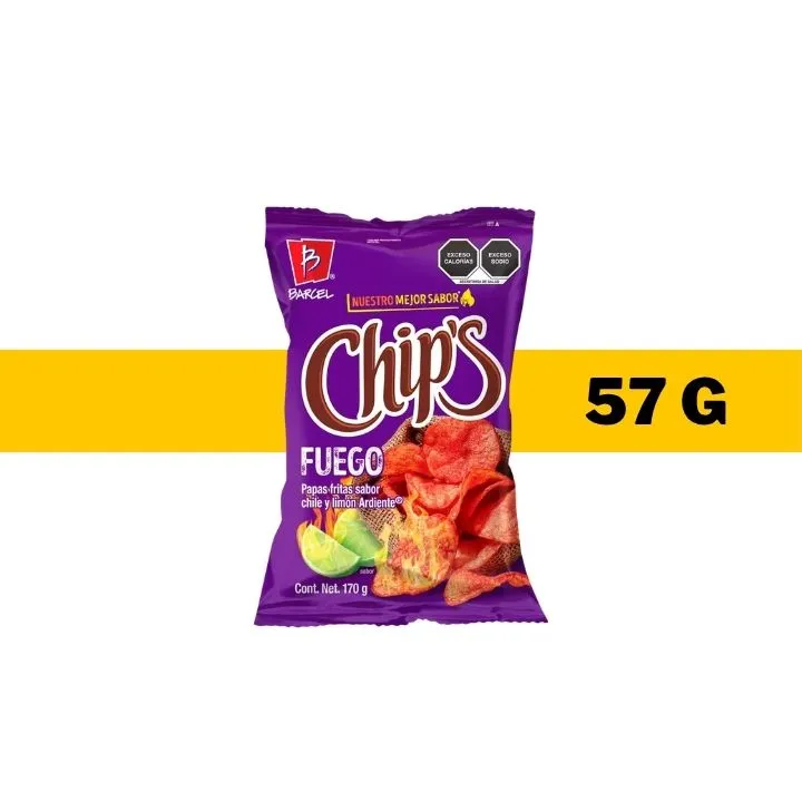 BOT BARCEL CHIPS FUEGO 57 G