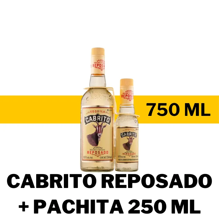 TEQUILA CABRITO REPOSADO 750 ML + PACHITA 250 ML