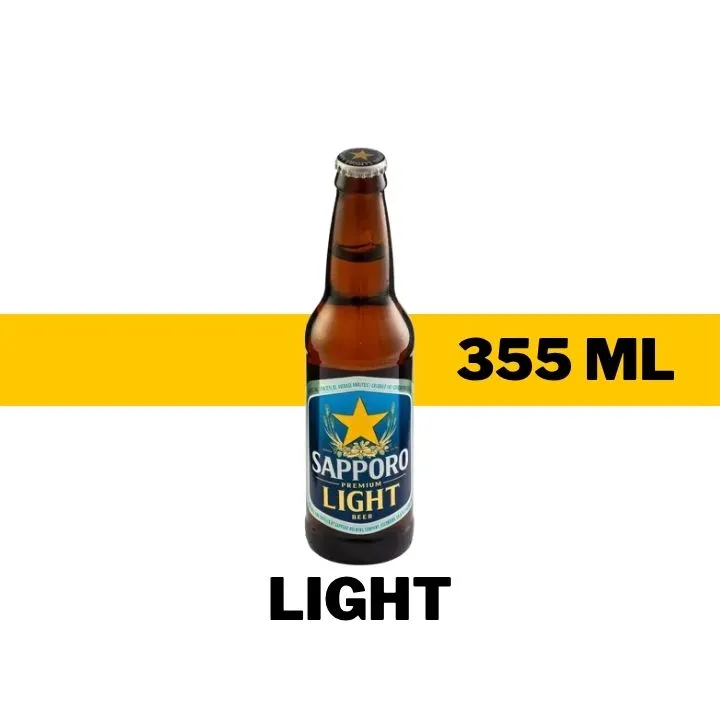 CERVEZA IMP SAPPORO LIGHT 355 ML - BOTELLA