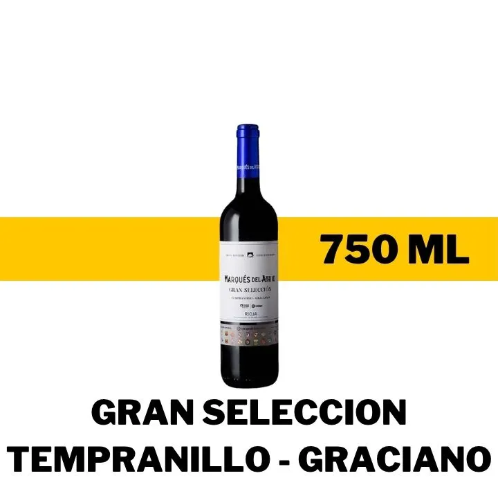 V.T.E. MARQUÉS DEL ATRIO GRAN SELECCIÓN TEMPRANILLO - GRACIANO 750 ML