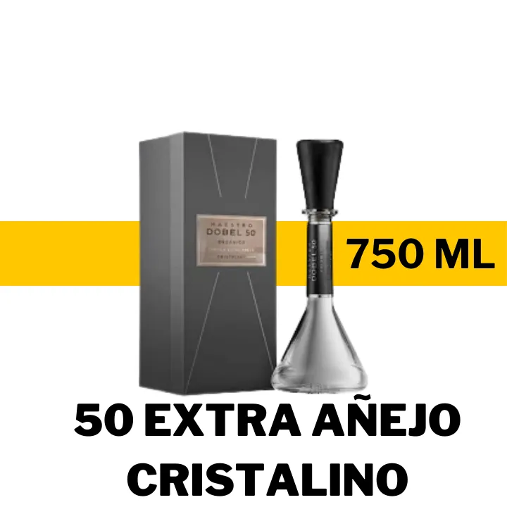 TEQUILA MAESTRO DOBEL 50 EXTRA AÑEJO CRISTALINO 750 ML