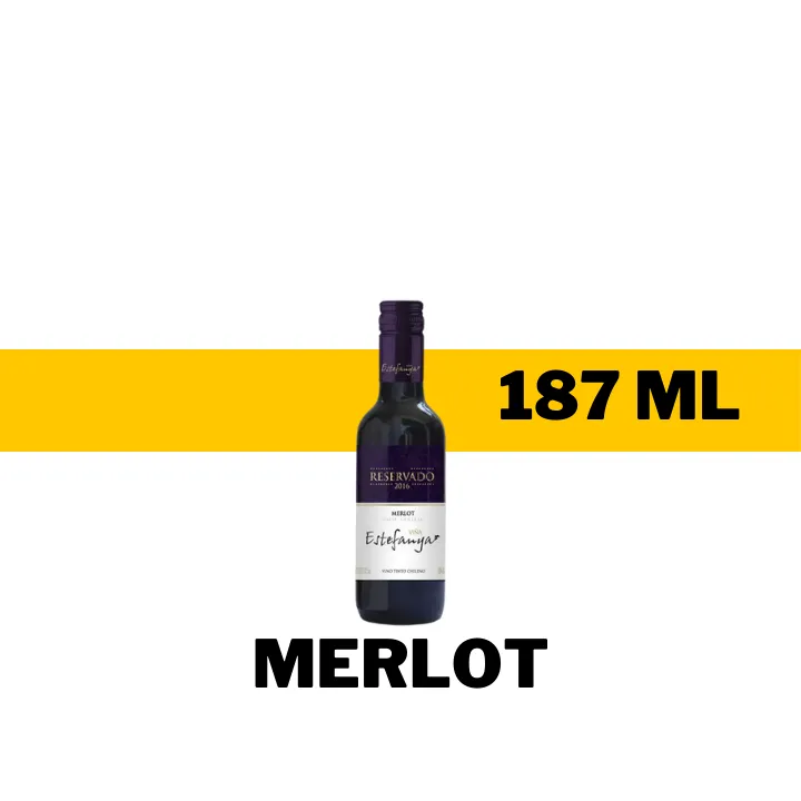 MINI V.T.C. VIÑA ESTEFANYA RESERVADO MERLOT 187 ML