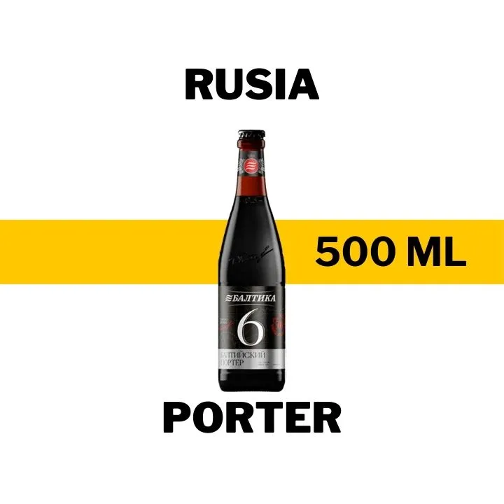 CERVEZA IMP BALTIKA NO. 6  PORTER 500 ML - BOTELLA