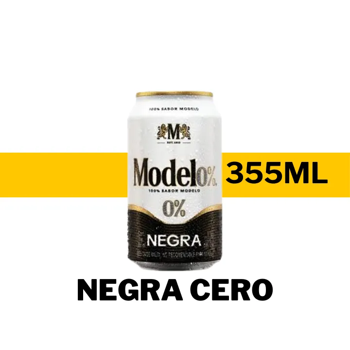 CERVEZA NEGRA MODELO CERO 355 ML - LATA