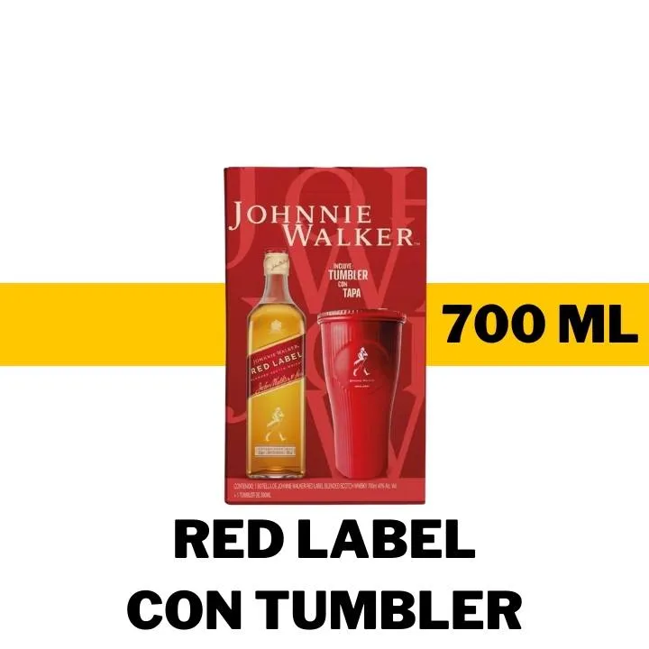 WHISKY JOHNNIE WALKER RED LABEL CON TUMBLER 700 ML 