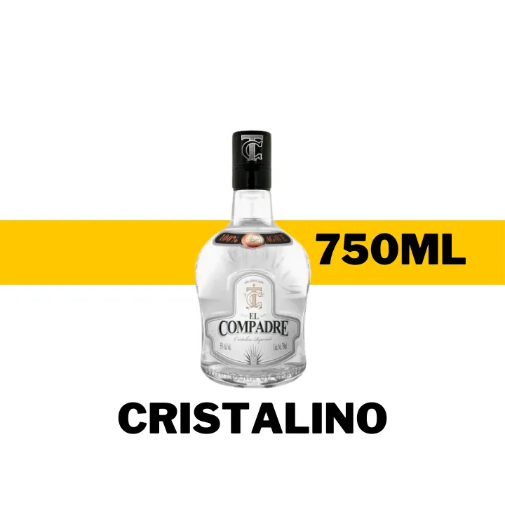 LICOR DE AGAVE EL COMPADRE CRISTALINO 750 ML