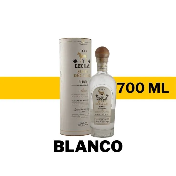 TEQUILA 7 LEGUAS 7 DECADAS BLANCO 750 ML