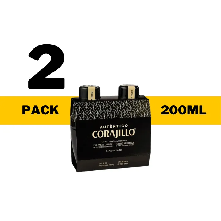 LICOR AUTENTICO CORAJILLO 2 PACK 200 ML