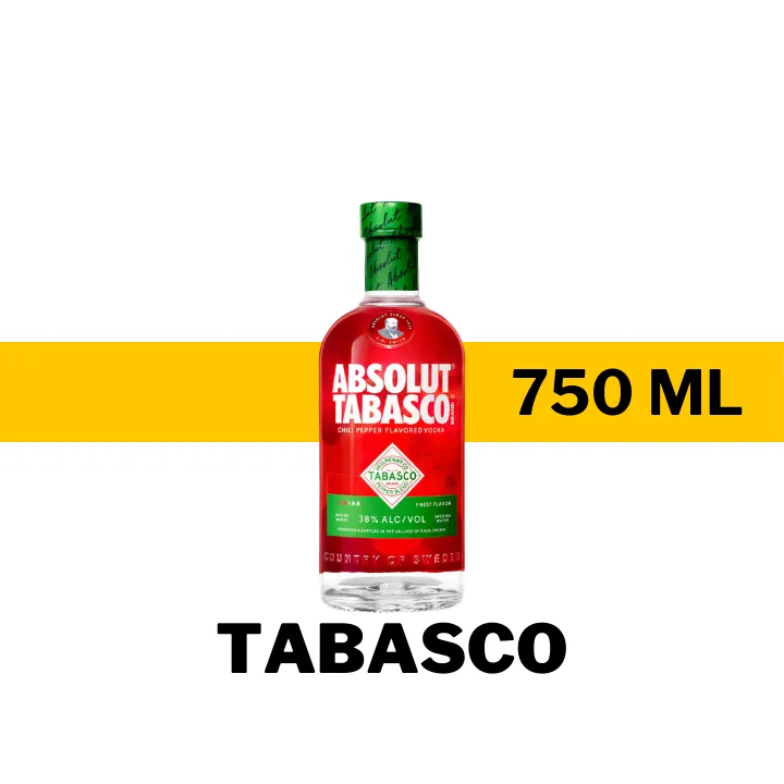VODKA ABSOLUT TABASCO 750 ML