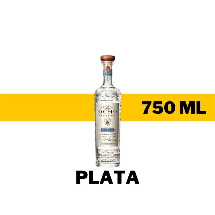 TEQUILA OCHO PLATA 750 ML