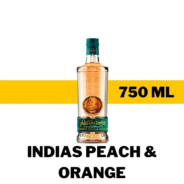 GINEBRA PUERTO DE INDIAS PEACH & ORANGE 750 ML